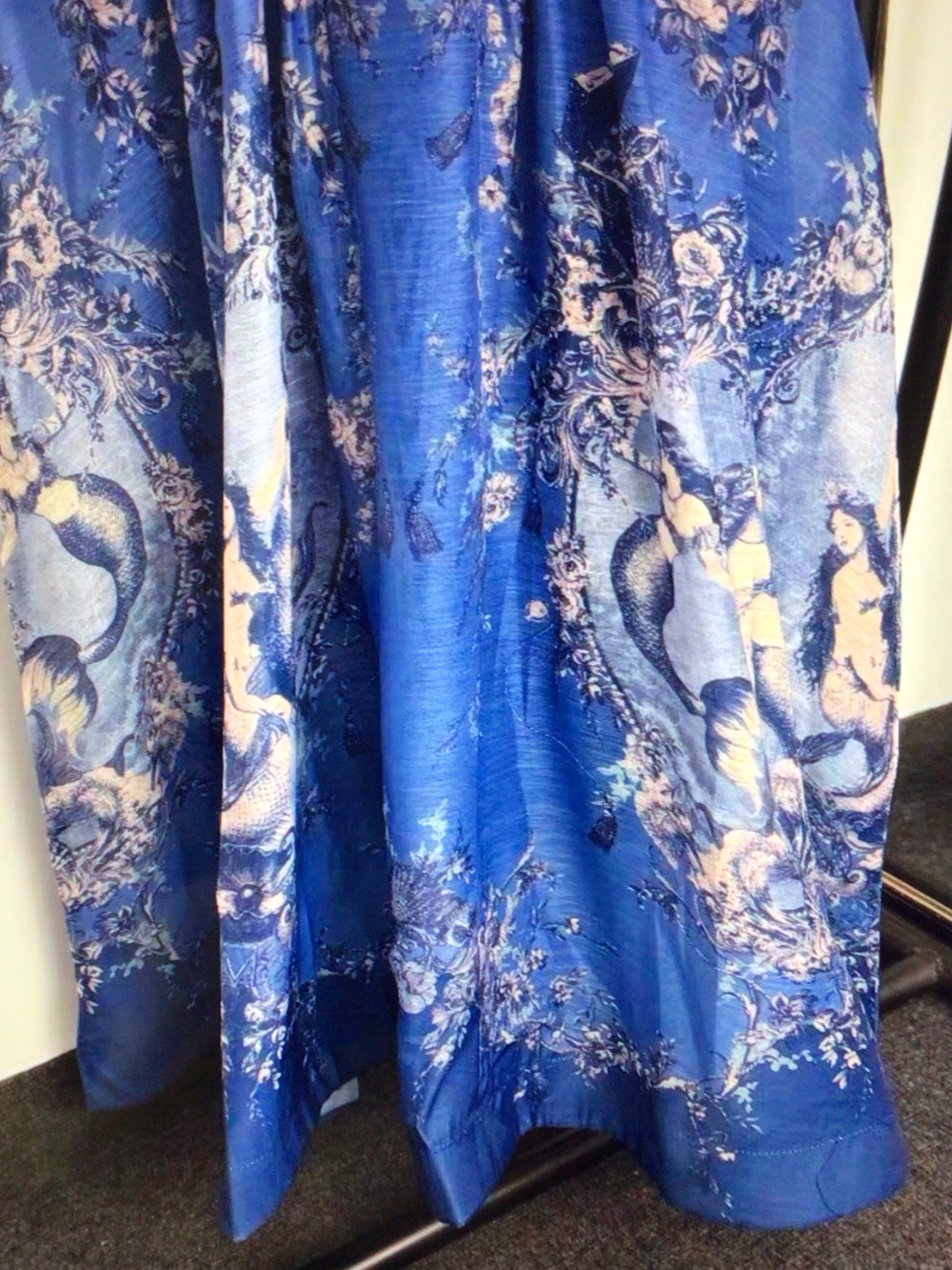 Zimmermann Blue Strapless Lace-Up Floral Midi Dress - Picture 4 of 8